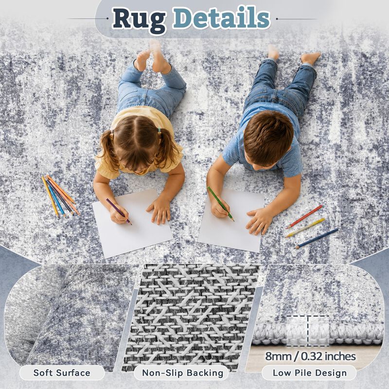 Alfombra Vecarf 244 &times; 152 cm Lavable Con Dise&ntilde;o... image number null