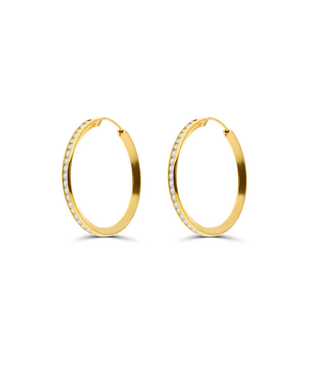 Arracadas Oro Amarillo 14k Con Zirconias image number null