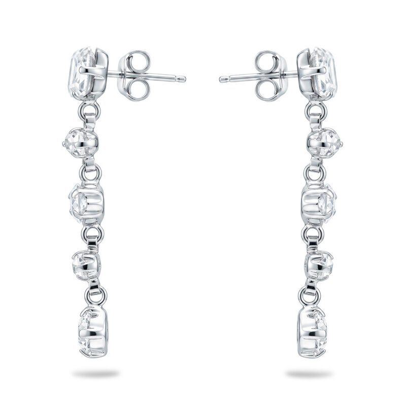 Aretes Plata Dorada 925 Con Piedras Blancas image number null