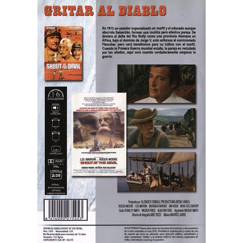 Gritar Al Diablo Dvd 1976 Shout At The Devil image number null
