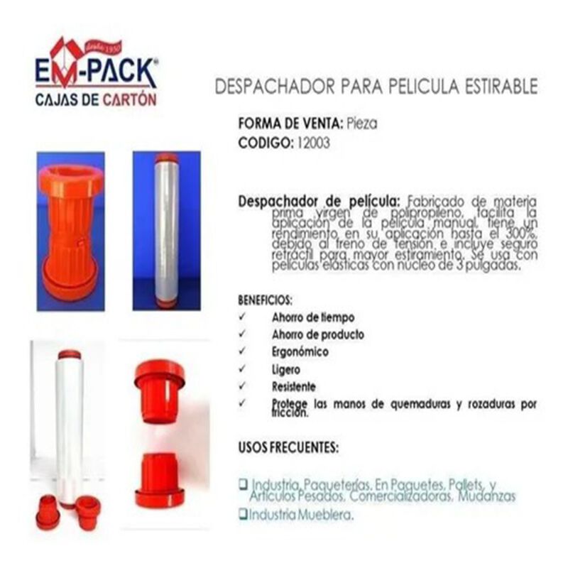 Despachador Chico de Pl&aacute;stico para Pel&iacute;cula con... image number null