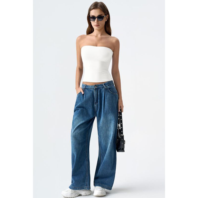 Top Tipo Tubo Qinsen Blanco S image number null