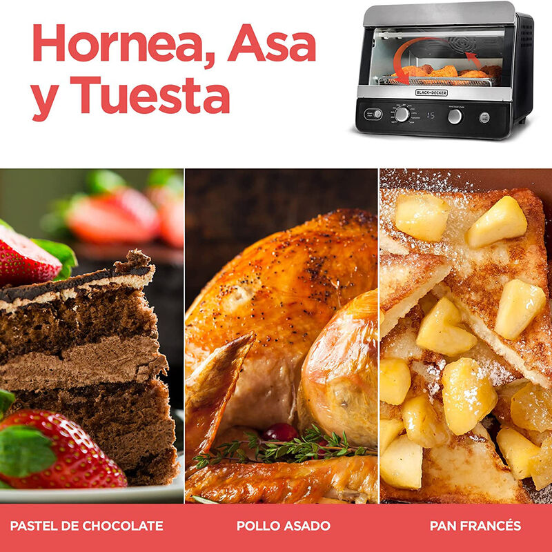 Horno Freidora B+D 19 L  Mod. TOD6020B-LA 8 Fun... image number null