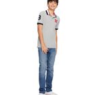 Polo Tommy Hilfiger Big Boys De Manga Corta Gris Mate