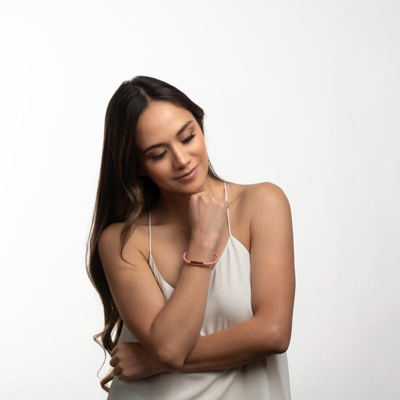 Brazalete Mujer Cuero Piel, Pulsera Acero Inoxi... image number null