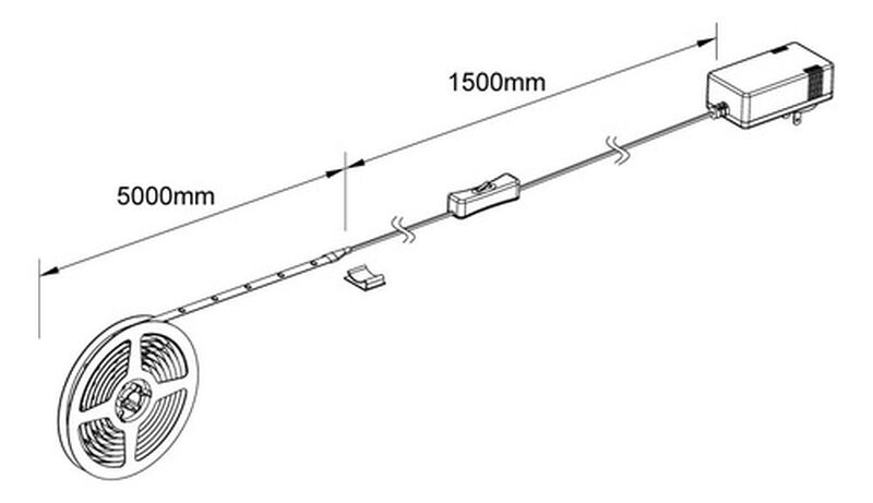 Tira Led 5m 12w Luz Amarilla Interior No Atenua... image number null