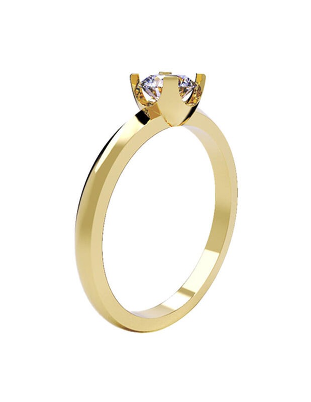 Anillo de Compromiso de 14K con Diamante de Lab... image number null