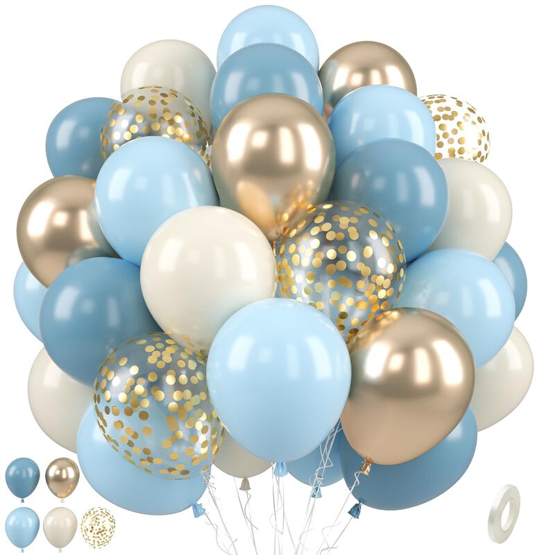 Paready 50 Globos Azul Polvo Para Decoraci&oacute;n De... image number null