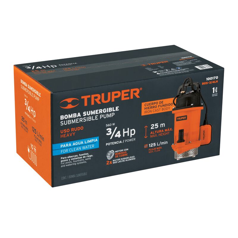 Bomba Sumergible de Hierro Fundido para Agua Li... image number null