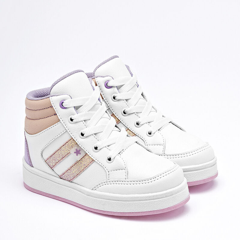 Moramora tenis para BEB&Eacute; blanco rosa lila cod 1... image number null
