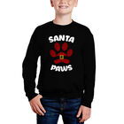 Sudadera De Cuello Redondo Word Art Para Ni&ntilde;o - Santa Paws - Negro