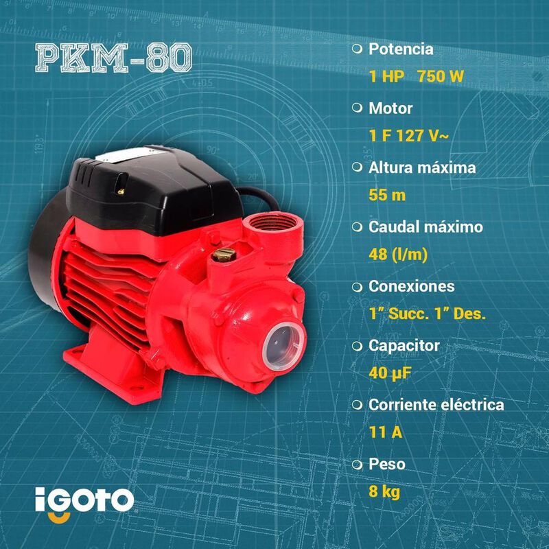 Bomba Periferica Duo Igoto PKM80 Mayor Flujo de... image number null