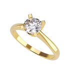 Anillo de Compromiso en Oro Amarillo 14K con Circonia -  Talla:9.5/ M419-14Y-CZ-95