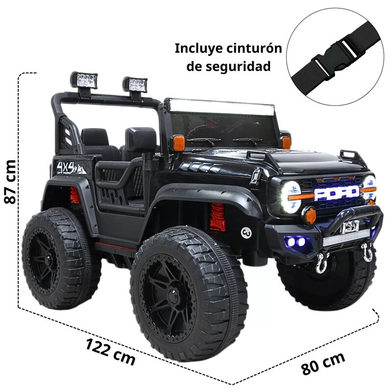 Montable El&eacute;ctrico Camioneta 4x4 Para Ni&ntilde;os Blu... image number null