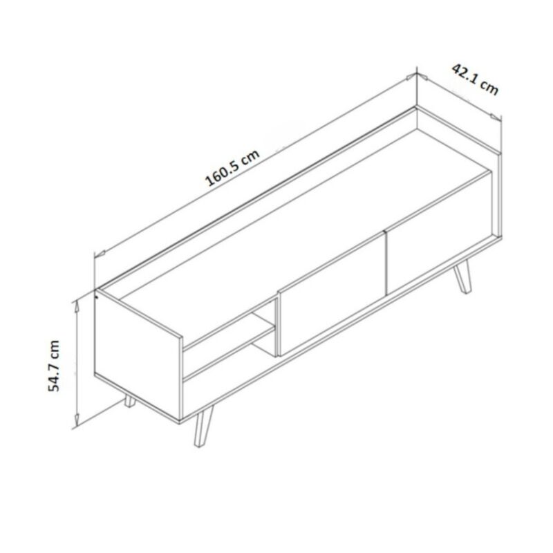Mueble para TV Bertolini RT3110 Off White Negro image number null