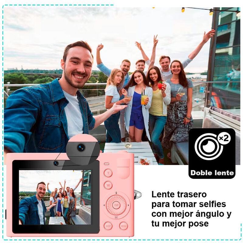Cámara digital VAK F3L 5k Selfie-cam aro luz wi... image number null