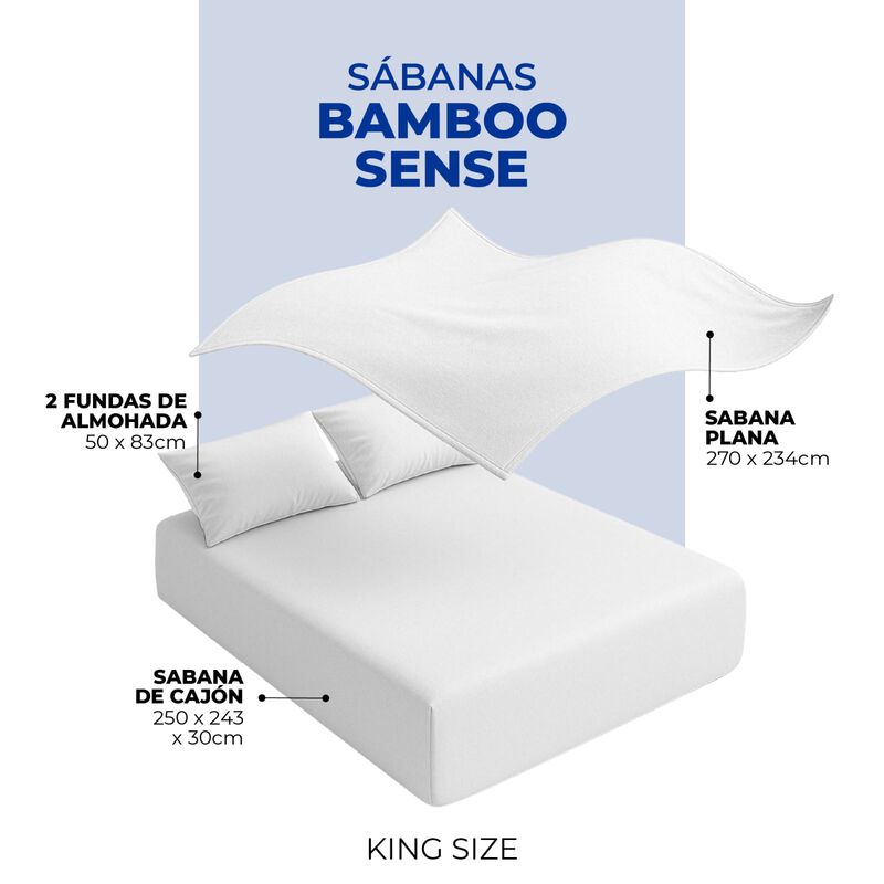 Juego De S&aacute;banas King Size Spring Air Bamboo Se... image number null