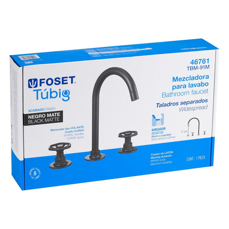 Mezcladora P/LavaboTaladros SeparadosRedondosNe... image number null