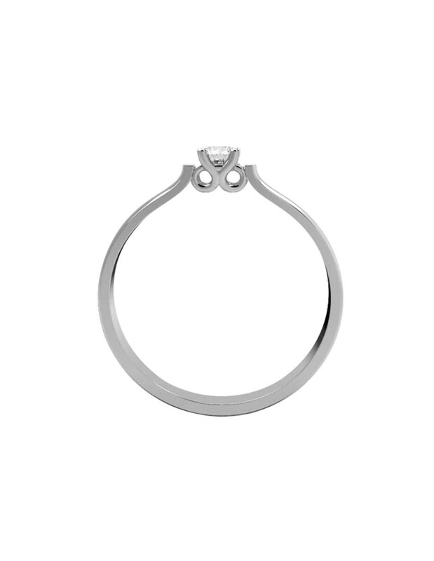 Anillo de Compromiso de 14K con Diamante de Lab... image number null