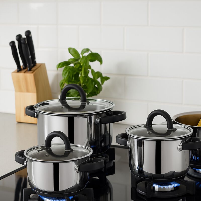 Juego De Bater&iacute;a De Cocina De Acero Inoxidable ... image number null