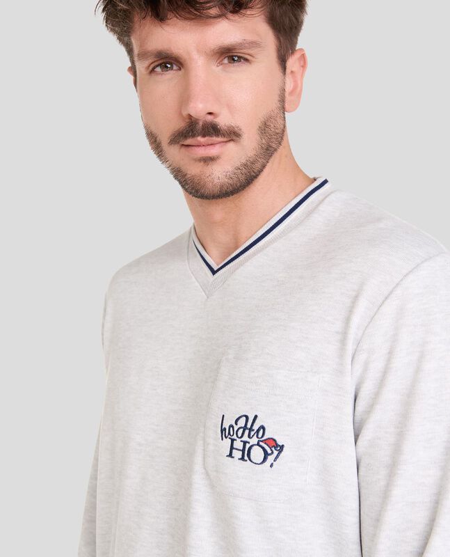 Pijama Cuadros Azules Azul Marino image number null