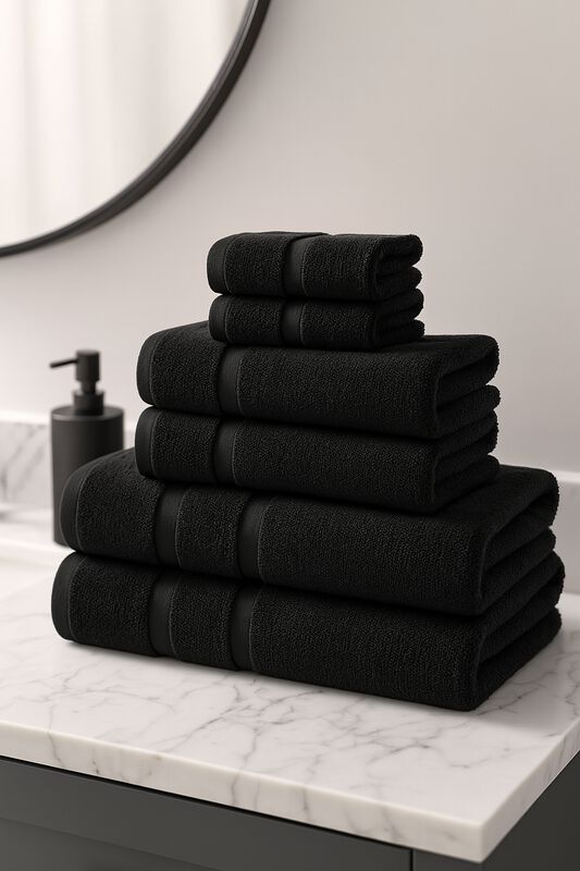 Juego de 6 Toallas de Microfibra Suaves y Absor... image number null