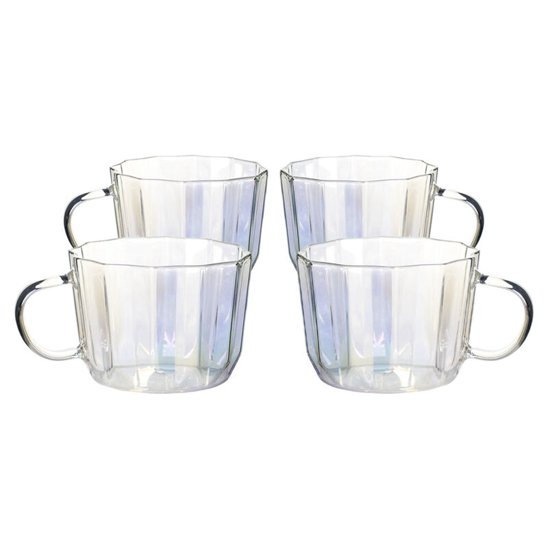 Set 4 Tazas Cristal Ondulado Ideen 410 Ml image number null
