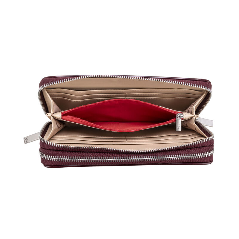 Cartera Cierre Doble Grande Look Glossy Color T... image number null