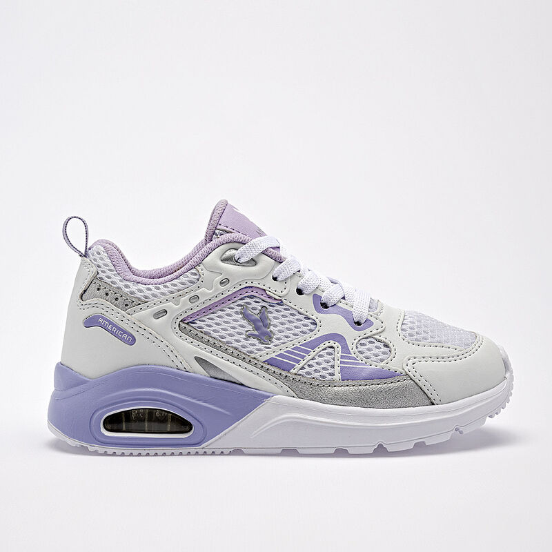 American Fire tenis para ni&ntilde;a blanco lila plata... image number null