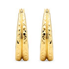 Arracadas Oro Amarillo 10k Diamantado 13 Mm Chic | Bizzarro