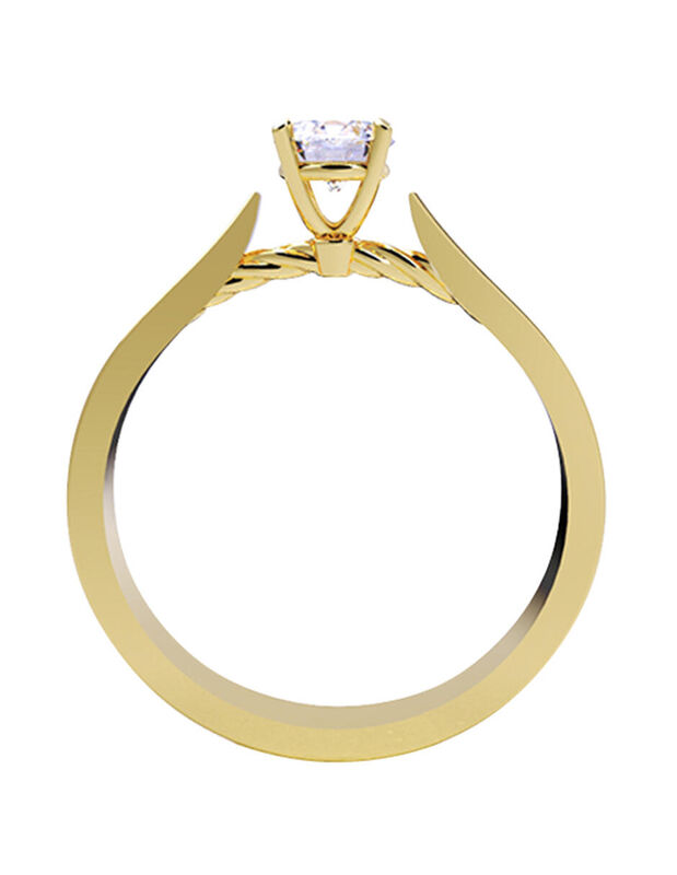 Anillo de Compromiso de 14K con Diamante de Lab... image number null