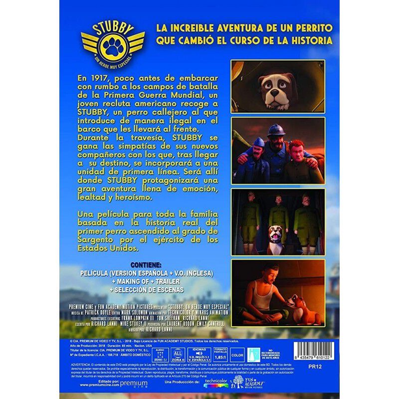 Stubby, Un H&eacute;roe Muy Especial [dvd] (2018) Sgt.... image number null