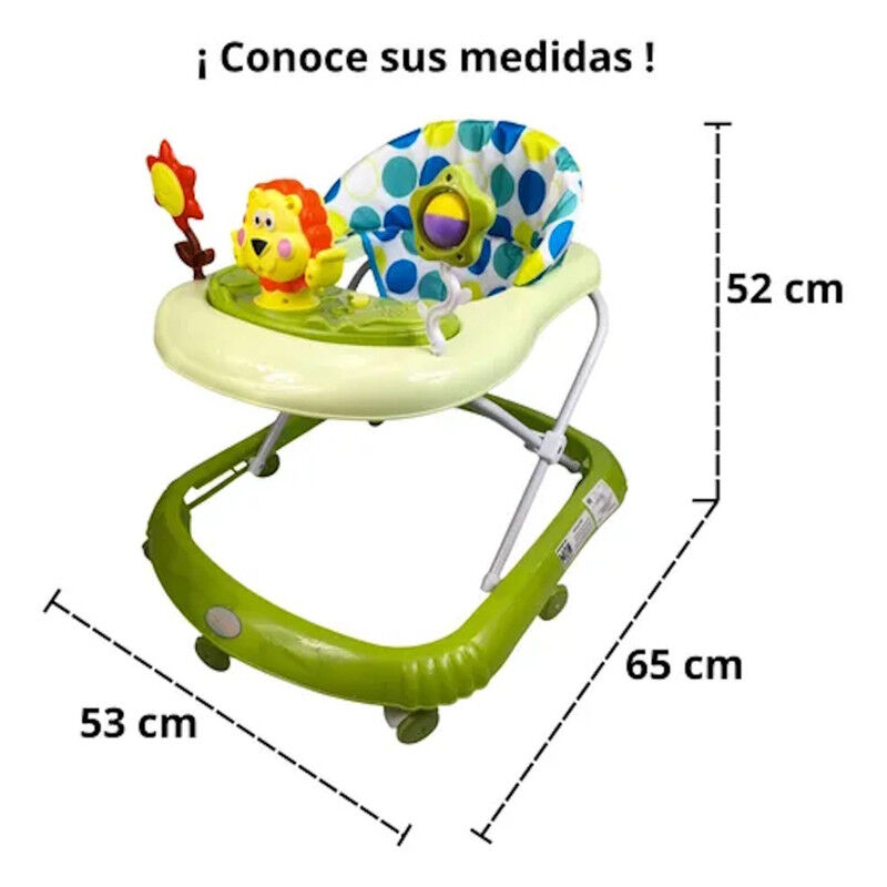 Andadera Para Beb&eacute; Verde Con Luz Sonido Llantas... image number null