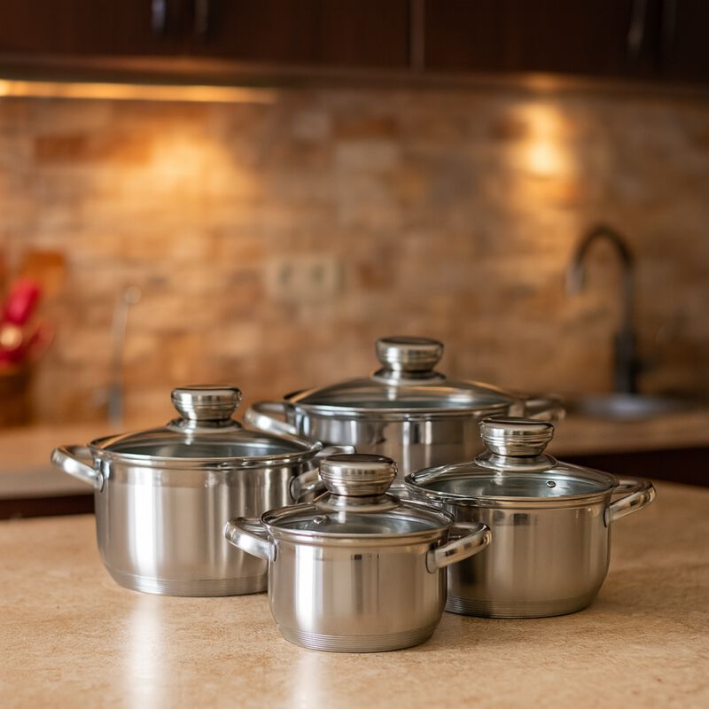 Juego De Bater&iacute;a De Cocina De Acero Inoxidable ... image number null