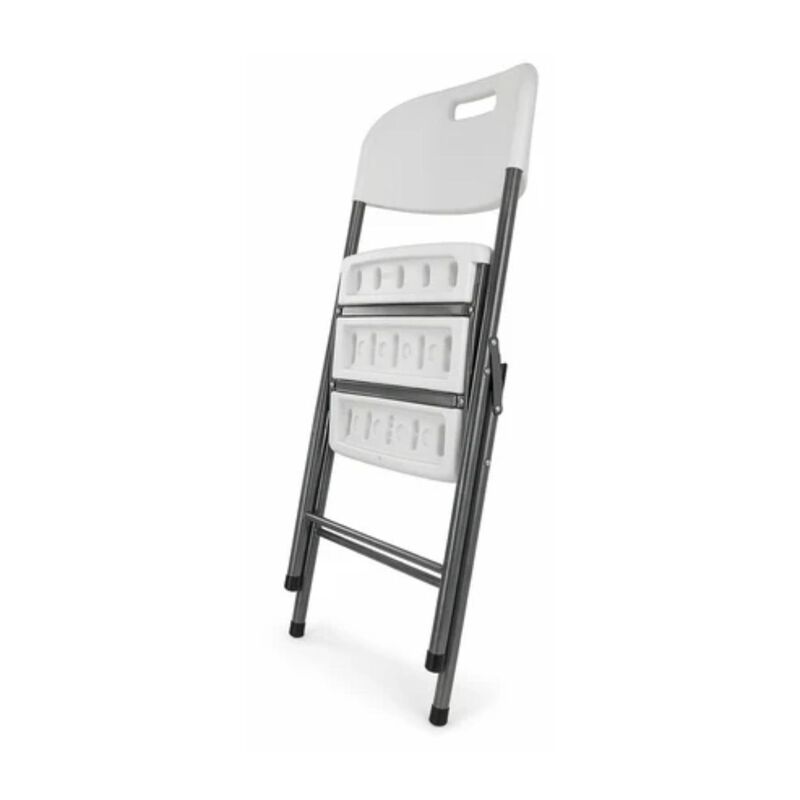 Silla De Pl&aacute;stico Plegable Pelda&ntilde;os Blanca 7033... image number null