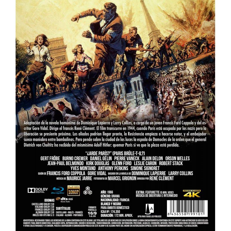 &iquest;Arde Par&iacute;s? [Blu-ray] (1966) Paris Br&ucirc;le-t-il? image number null