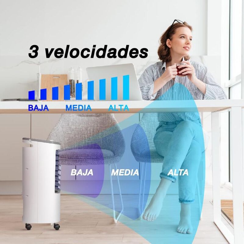 ENFRIADOR DE AIRE VENTILADOR PORTATIL MYTEK 381... image number null