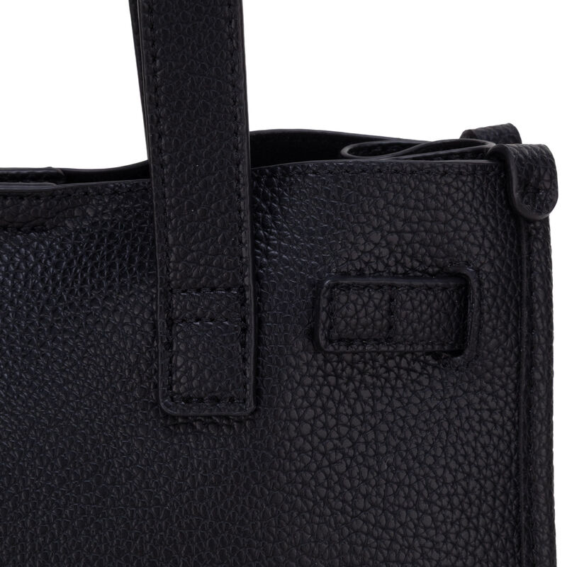 Bolsa Tote Maxi Con Hebilla Decorativa Color Ne... image number null