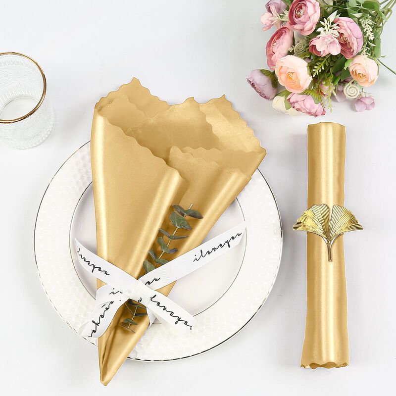 Servilletas De Tela Homiest 43 cm Dorado Pack D... image number null