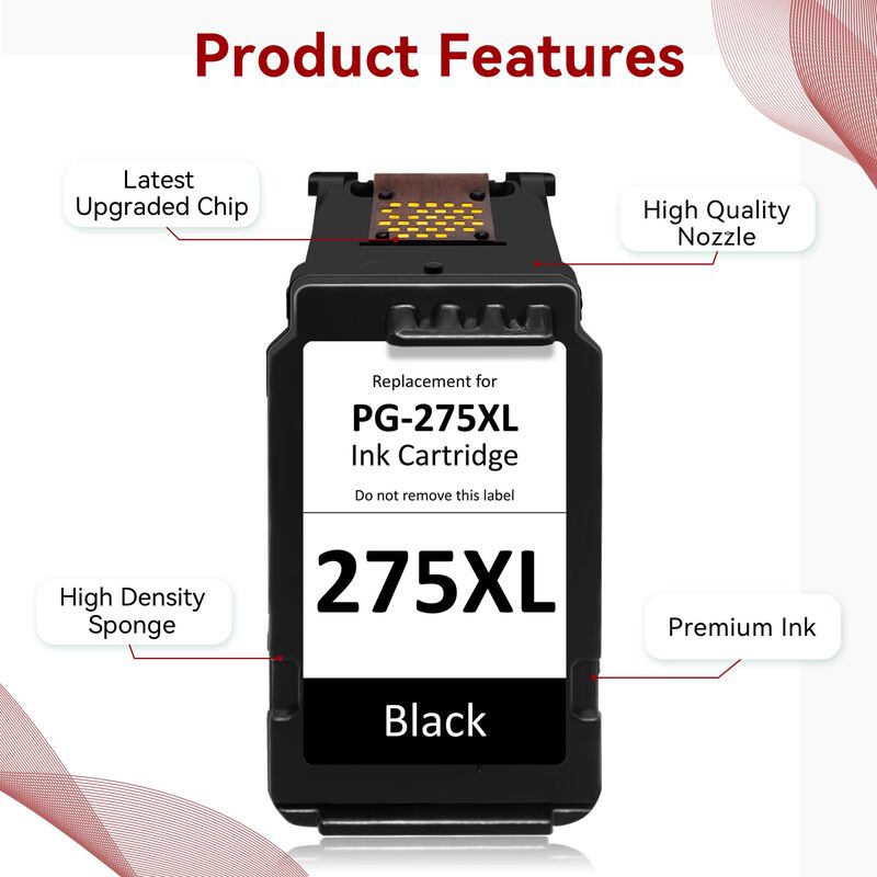 Cartuchos De Tinta Crazeprint 275xl Negro (2 Un... image number null