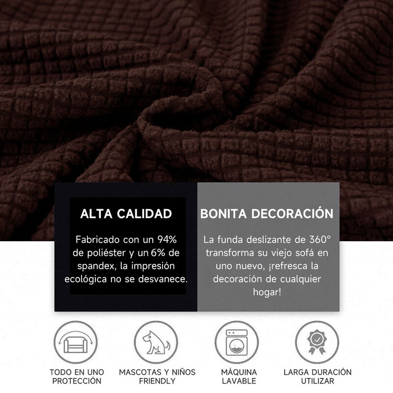 Cubre Salas 3 Piezas Impermeable Caf&eacute; Todo Tipo... image number null