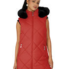 Chaleco Largo Acolchado Mujer Con Gorro