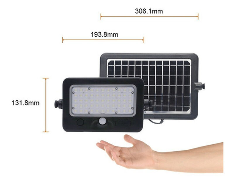 L&aacute;mpara Solar Led 10 W Luz Fr&iacute;a Power Bank Sens... image number null