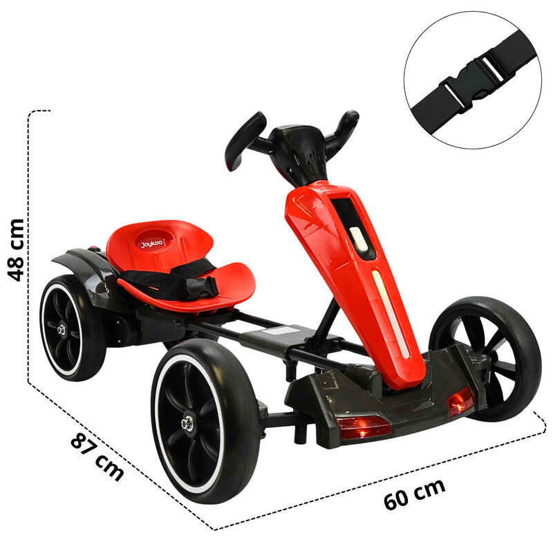 Montable Electrico para Ni&ntilde;os Go Kart Luz Sonid... image number null