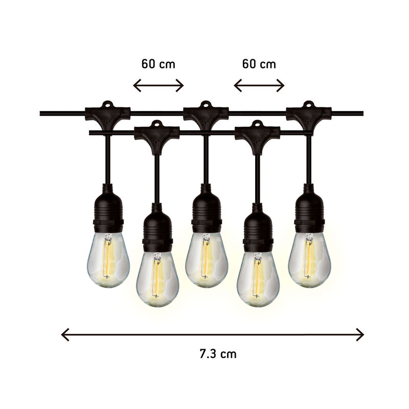 Guirlanda LED Aksi Exteriores con 24 focos 1W 1... image number null