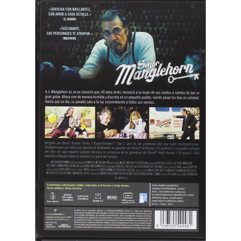 Se&ntilde;or Manglehorn [dvd] (2014) Manglehorn image number null