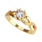 Anillo de Compromiso en Oro Amarillo 10K con Circonia -  Talla:5/ M431-10Y-CZ-5