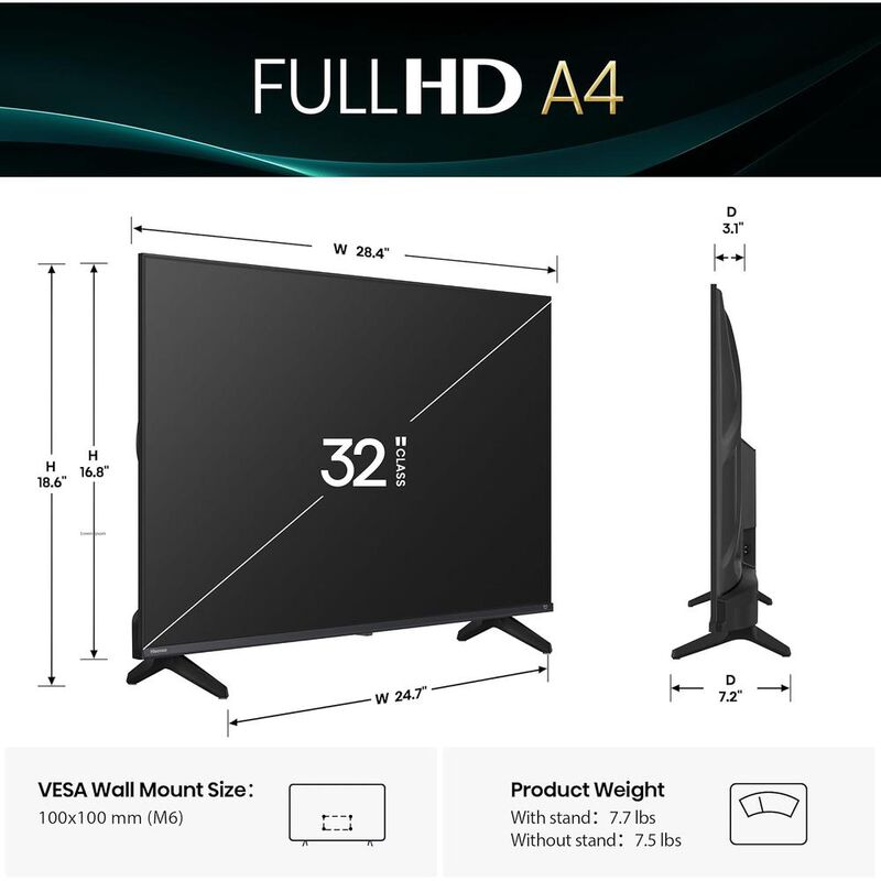 Pantalla Hisense 32a45nfc 32 Pul Class A4 Led F... image number null