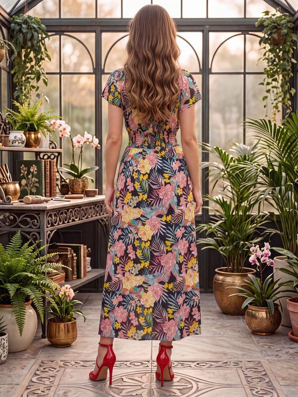 Vestido Casual Chic, Ves-1061 Dise&ntilde;o 6 Falda As... image number null