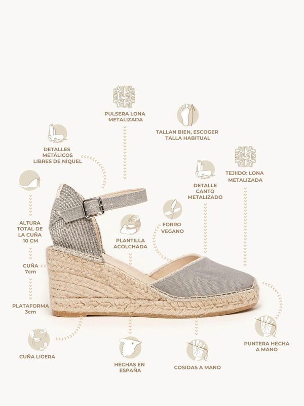 Jara Cu&ntilde;a Media Lona Metal Azul Jeans image number null